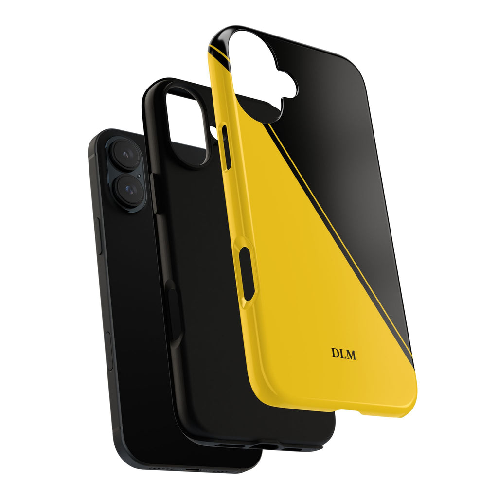 Yellow/Black Two Tone Custom Initials Case