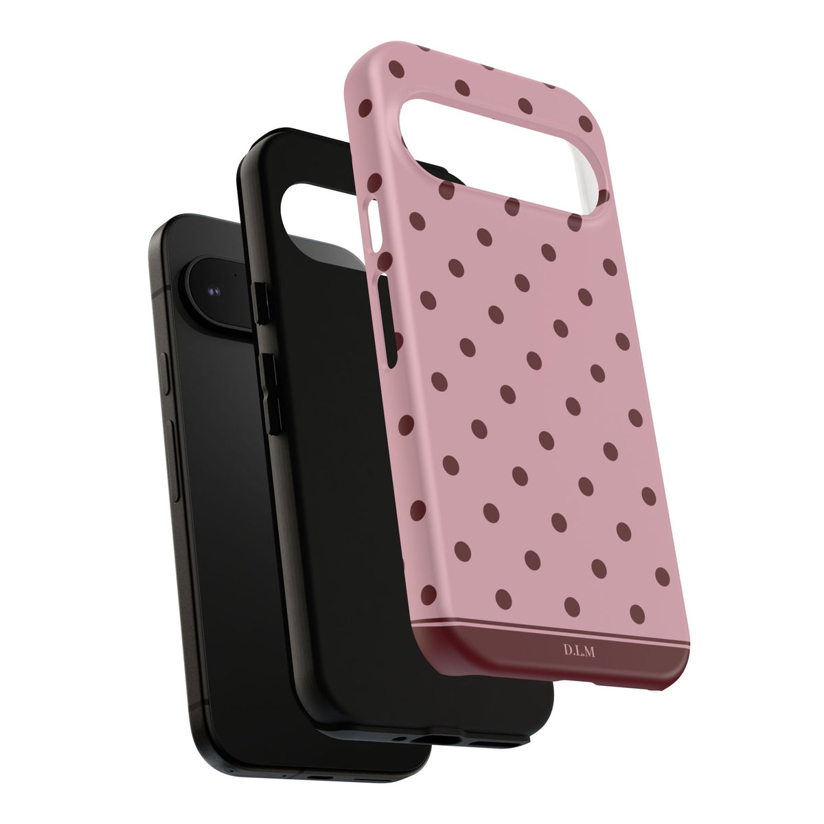 Berry Blush Personalised Polka Dot Case