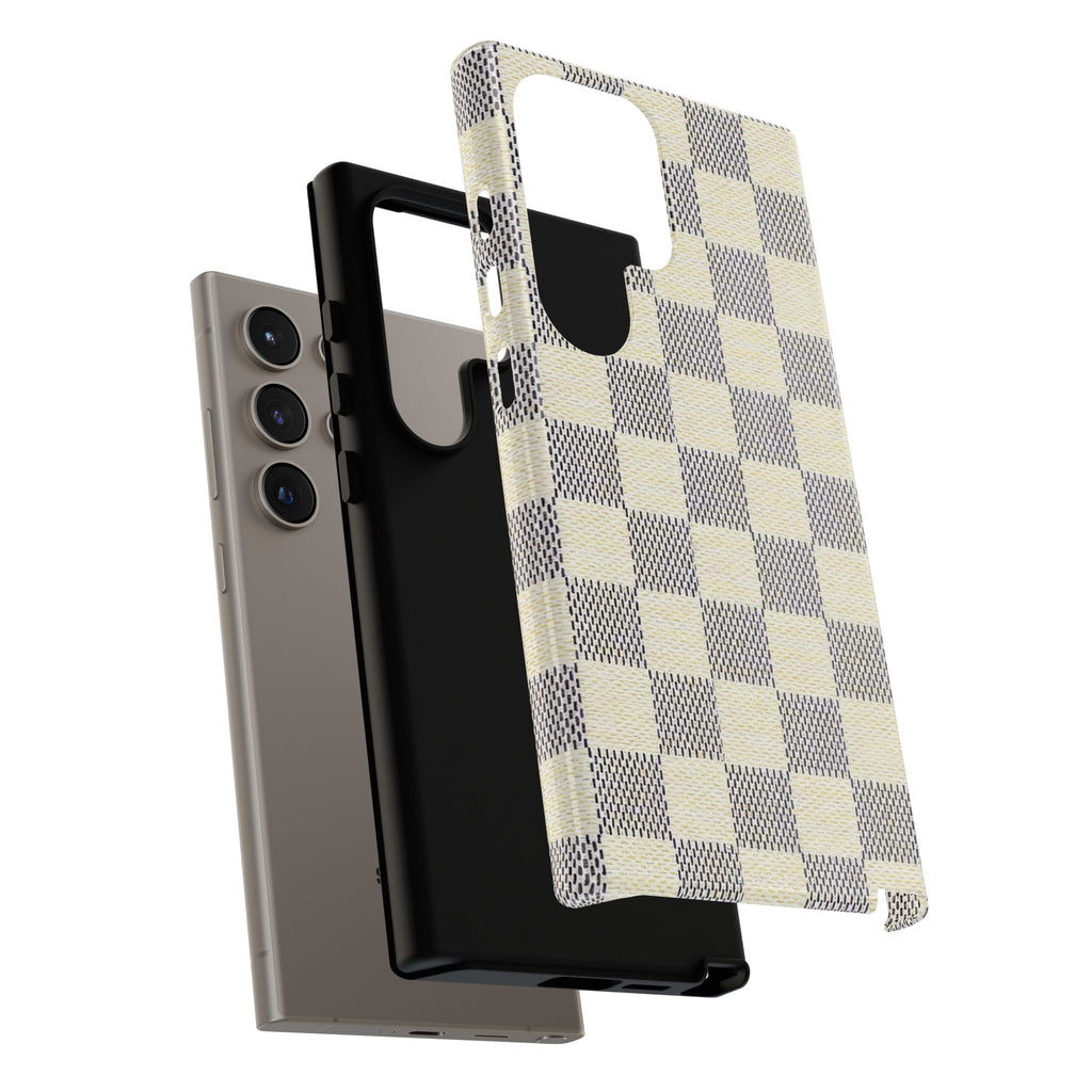 Checkered Cream Phone Case