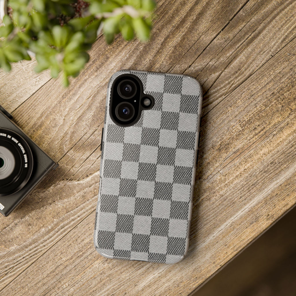 Checkered Grey Phone Case