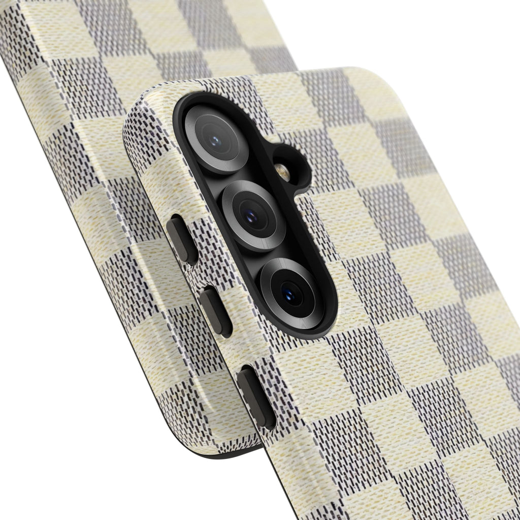 Checkered Cream Phone Case