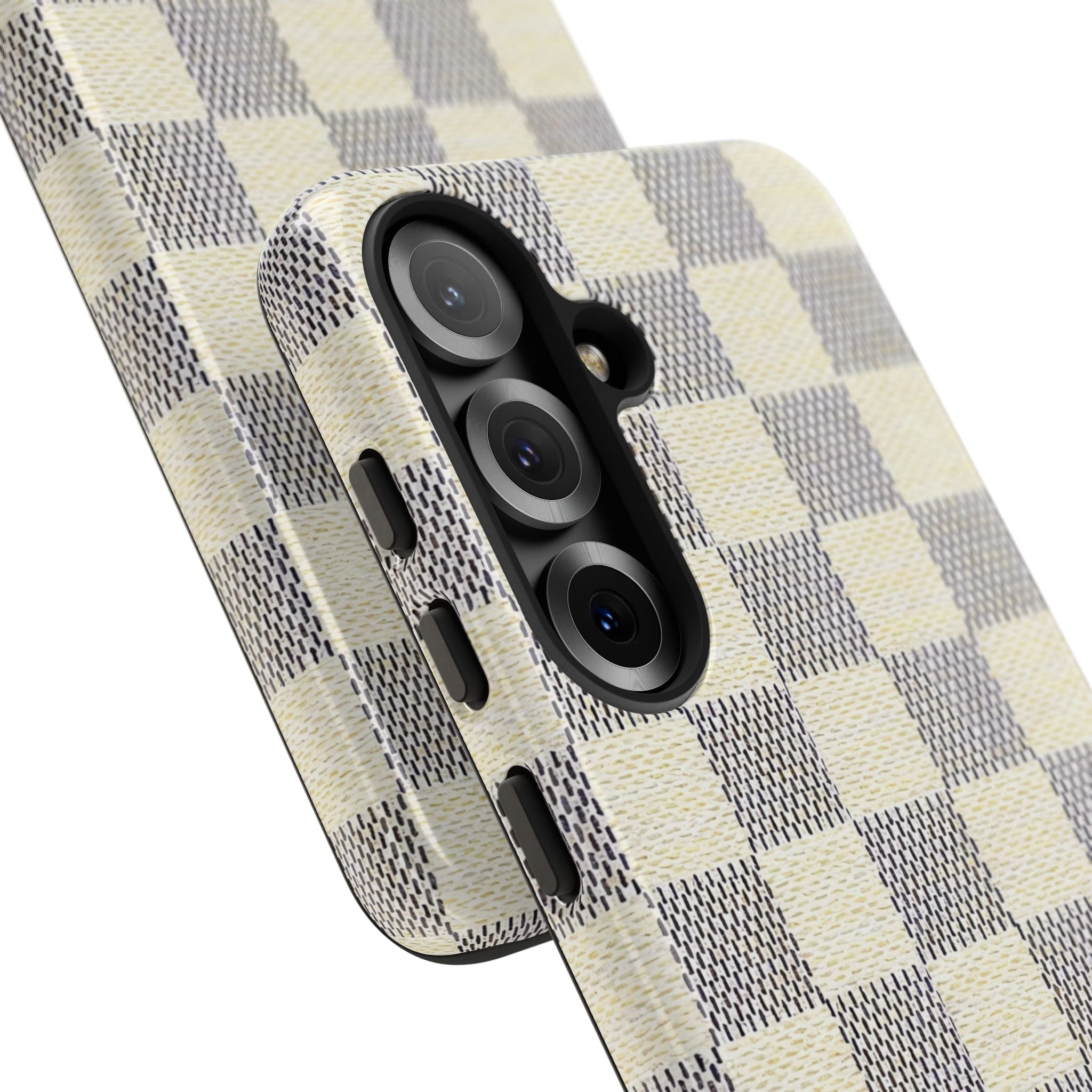 Checkered Cream Phone Case