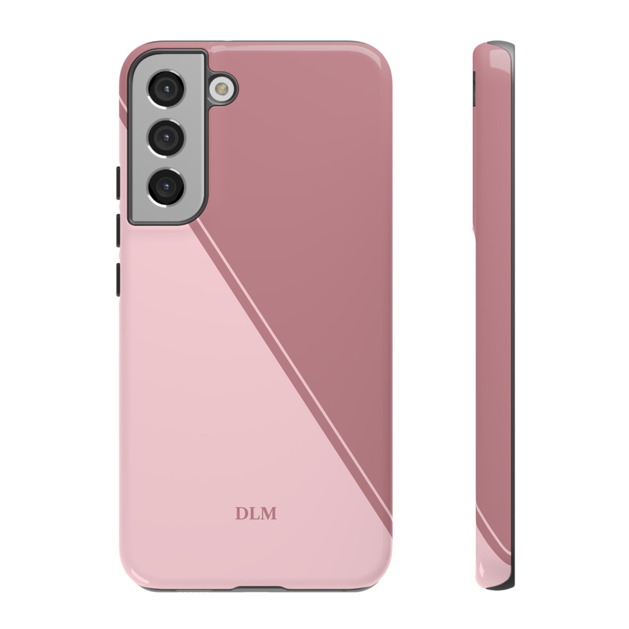 Pinks Two Tone Custom Initials Case