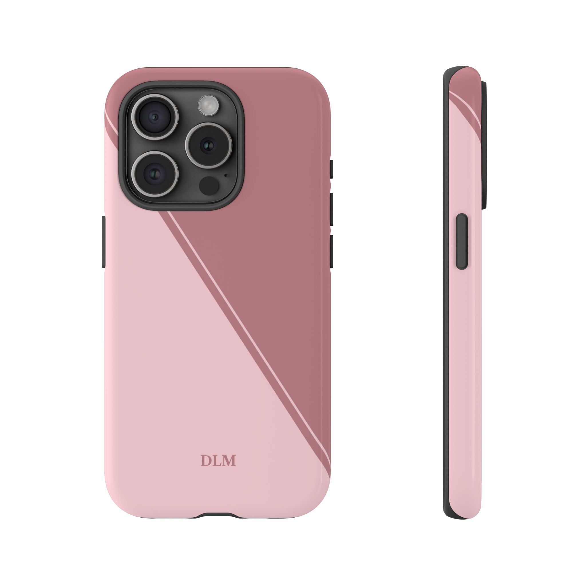 Pinks Two Tone Custom Initials Case