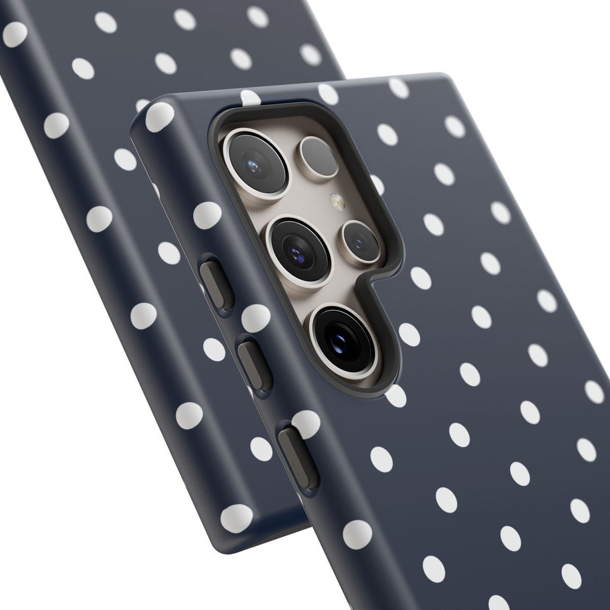 Navy Pearl Personalised Polka Dot Case