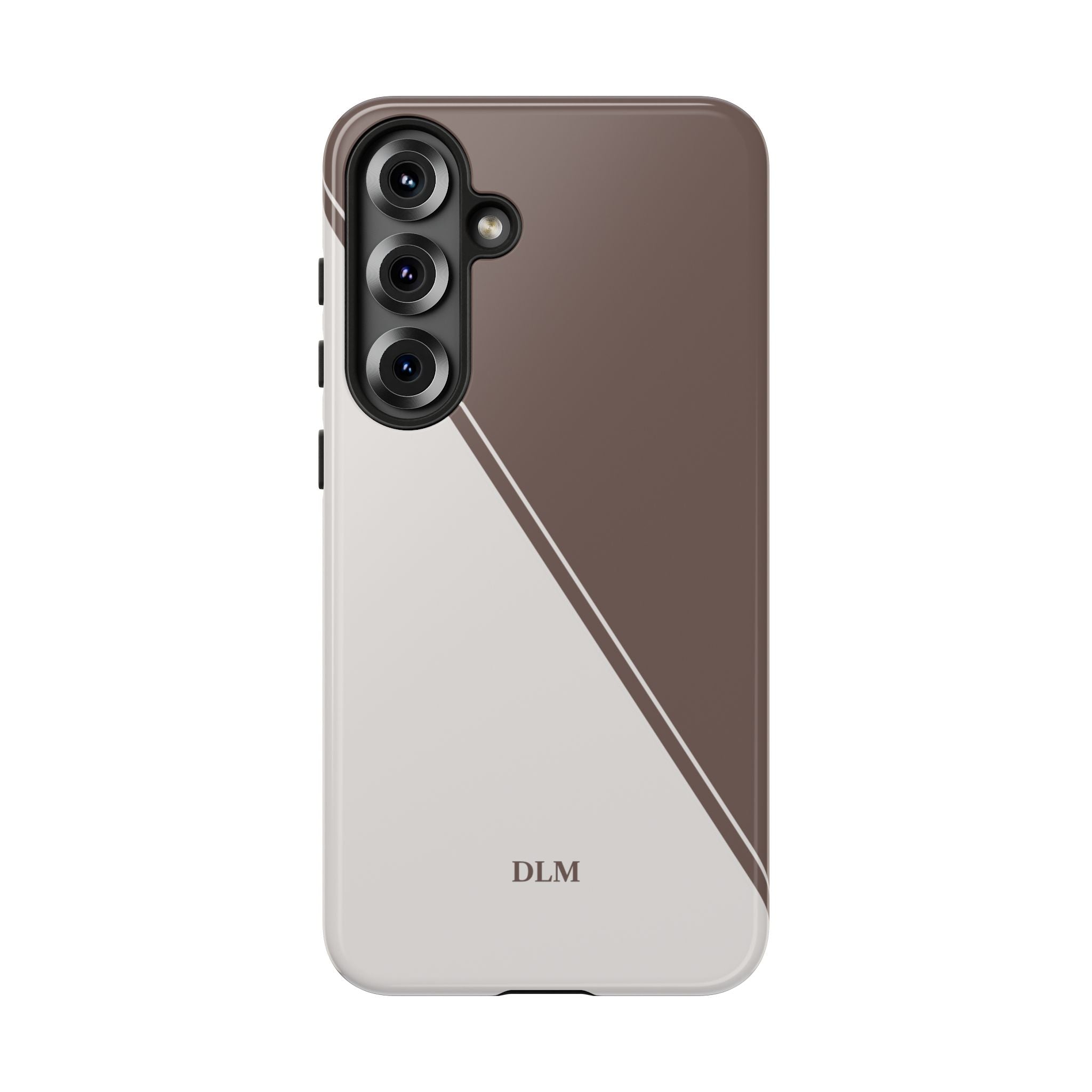 Brown/Cream Two Tone Custom Initials Case