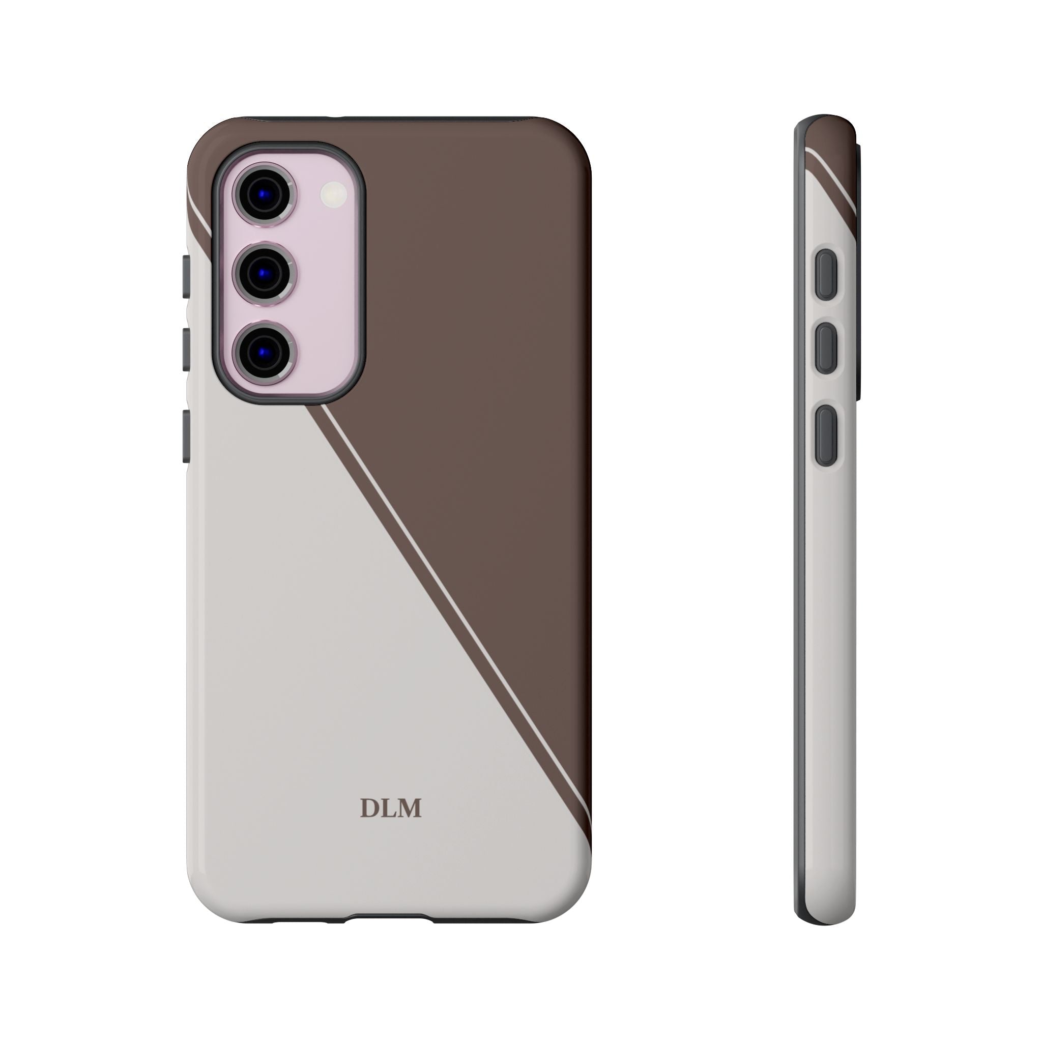 Brown/Cream Two Tone Custom Initials Case