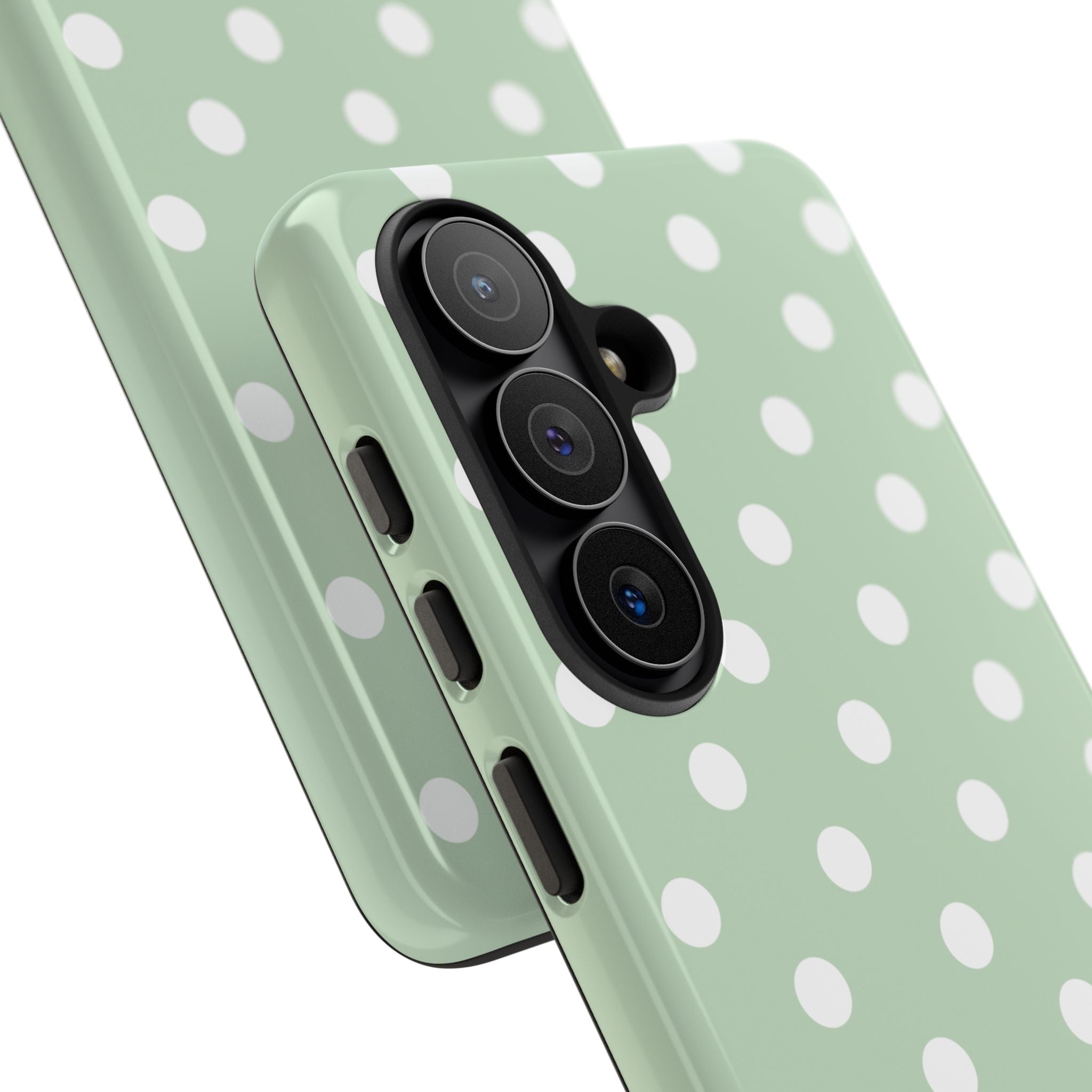 Green & White Polka Dot Customisable Case