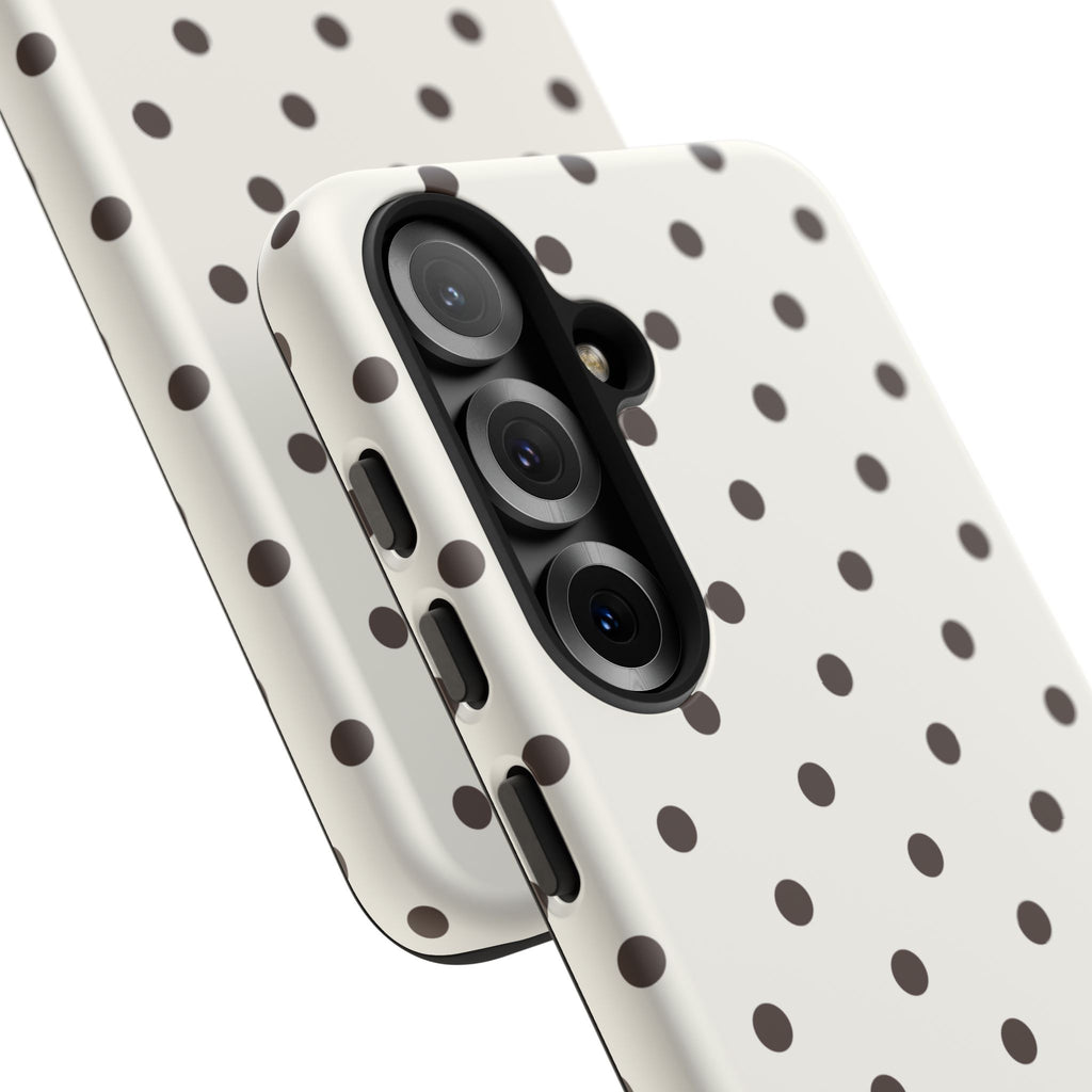 Creamy Mocha Personalised Polka Dot Case