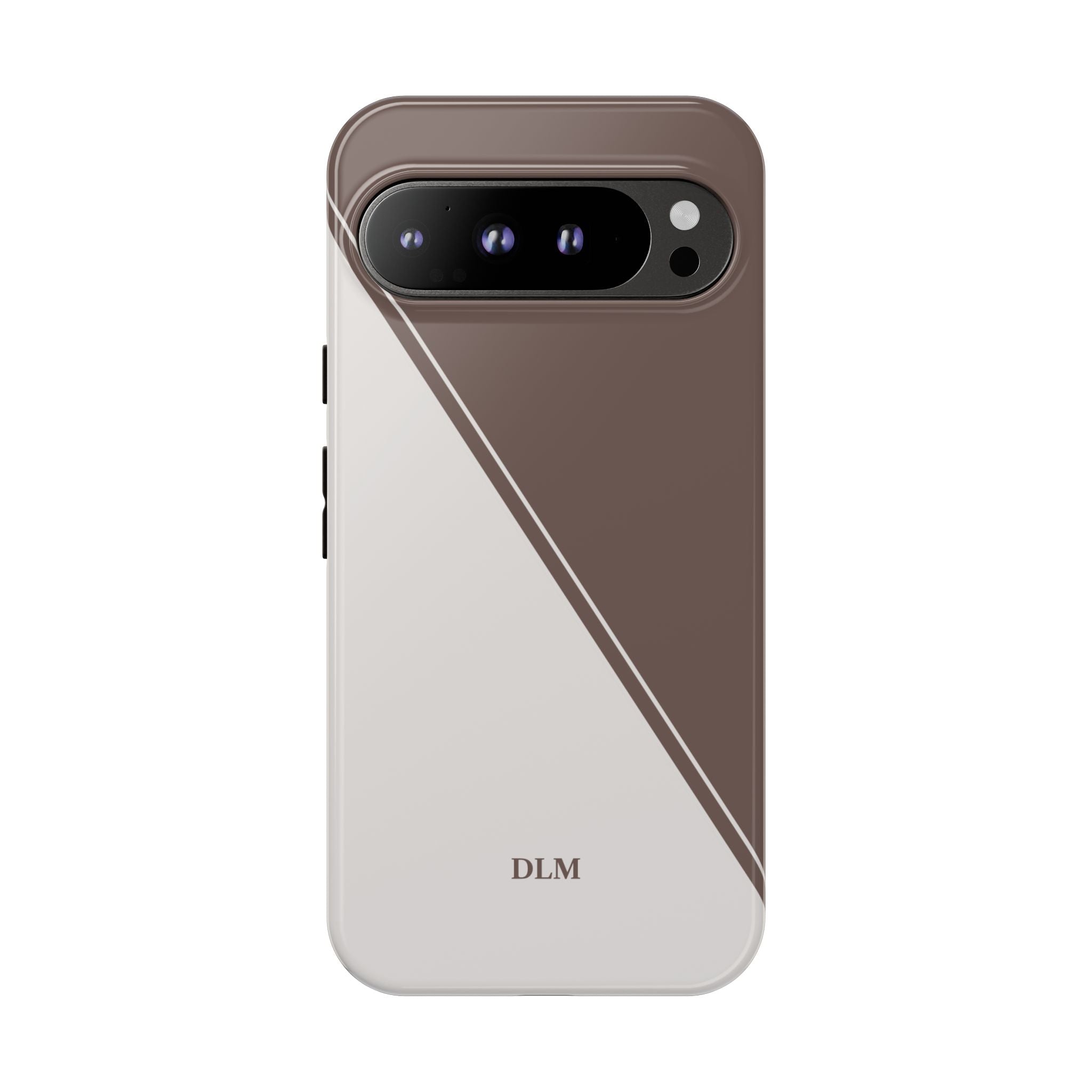 Brown/Cream Two Tone Custom Initials Case