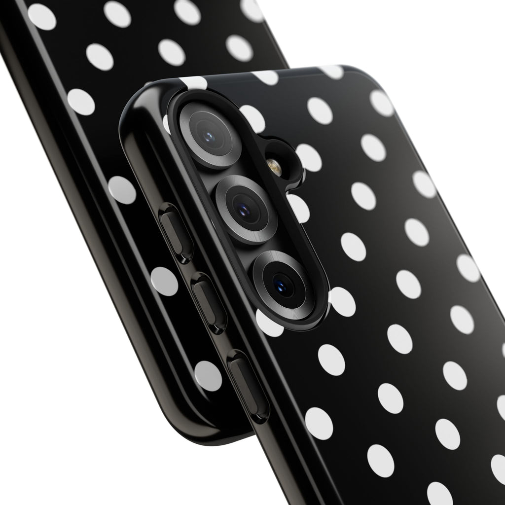 Black & White PolkaDot Customisable Case