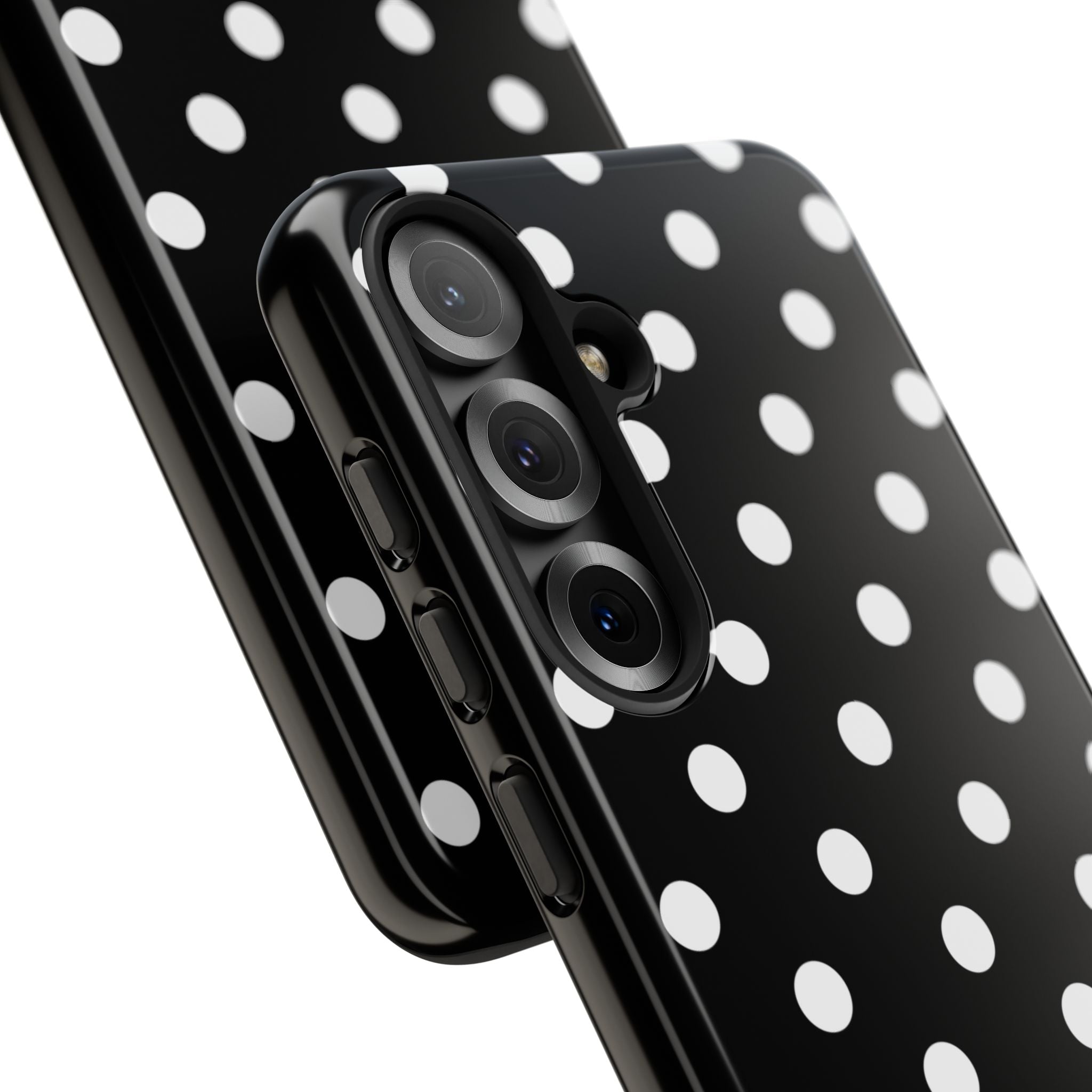Black & White PolkaDot Customisable Case
