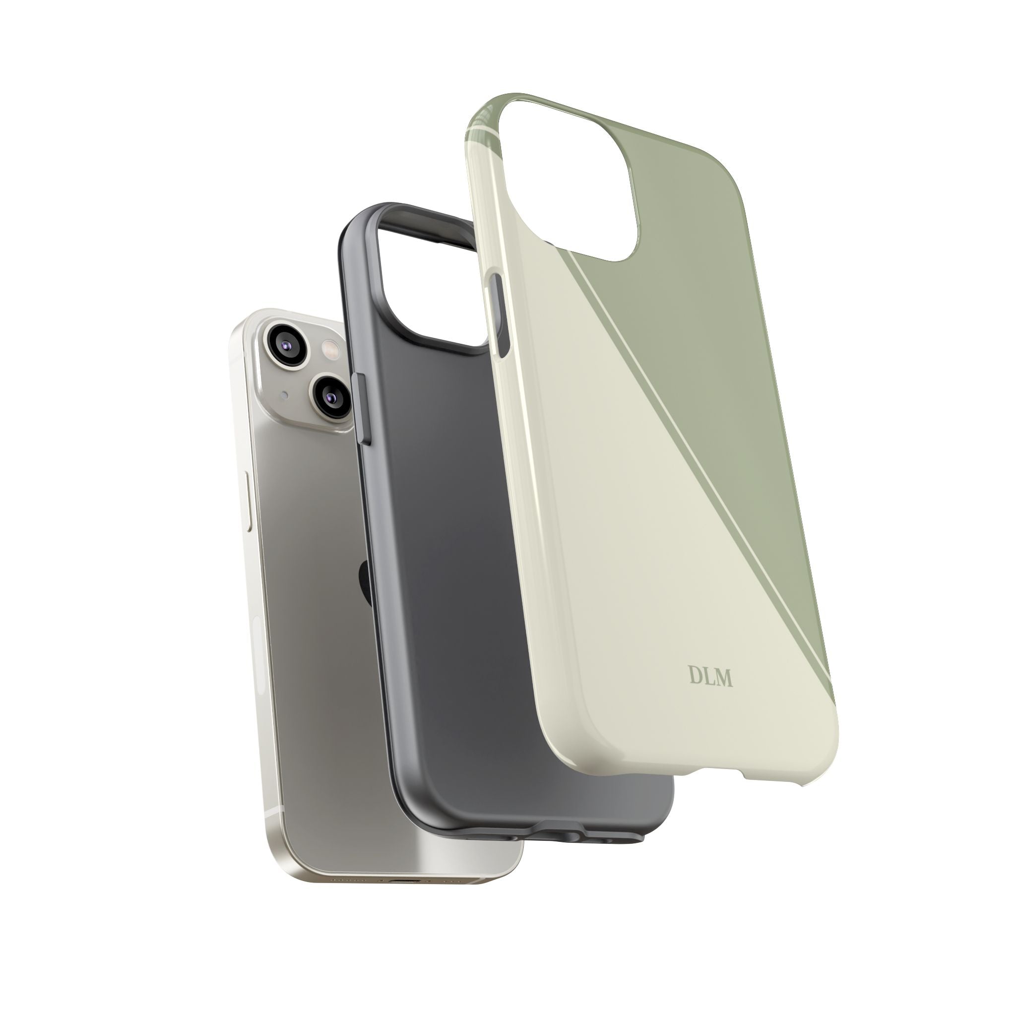 Matcha Two Tone Custom Initials Case