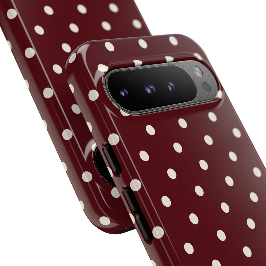 Cranberry Cream Personalised Polka Dot Case