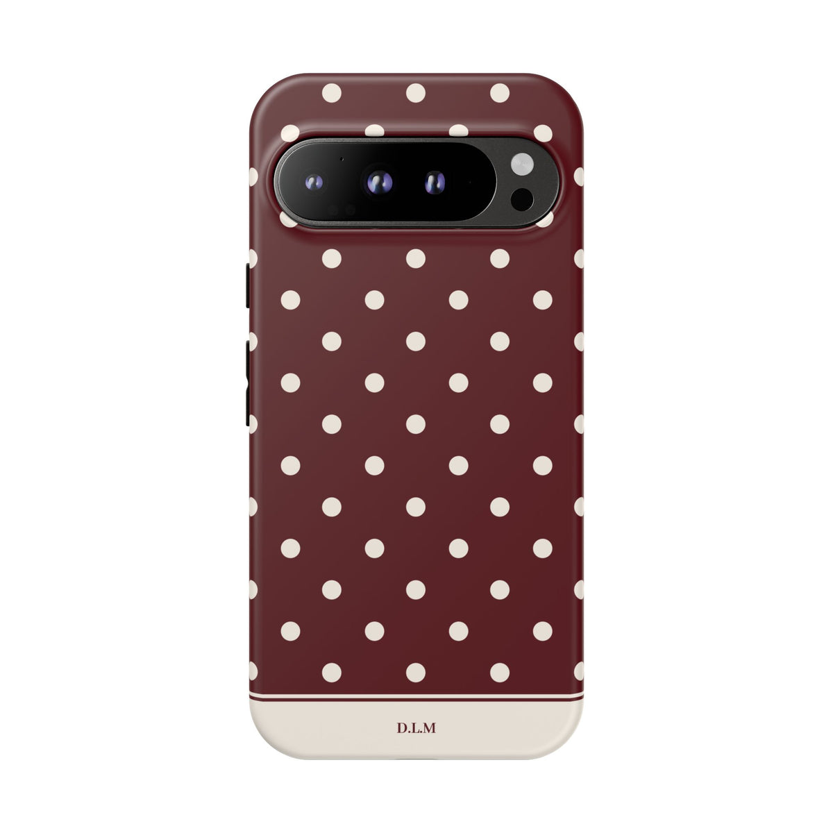 Cranberry Cream Personalised Polka Dot Case