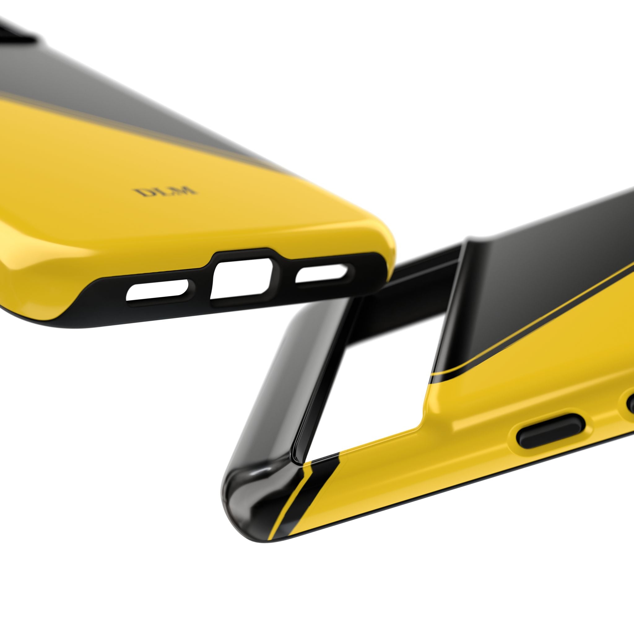 Yellow/Black Two Tone Custom Initials Case