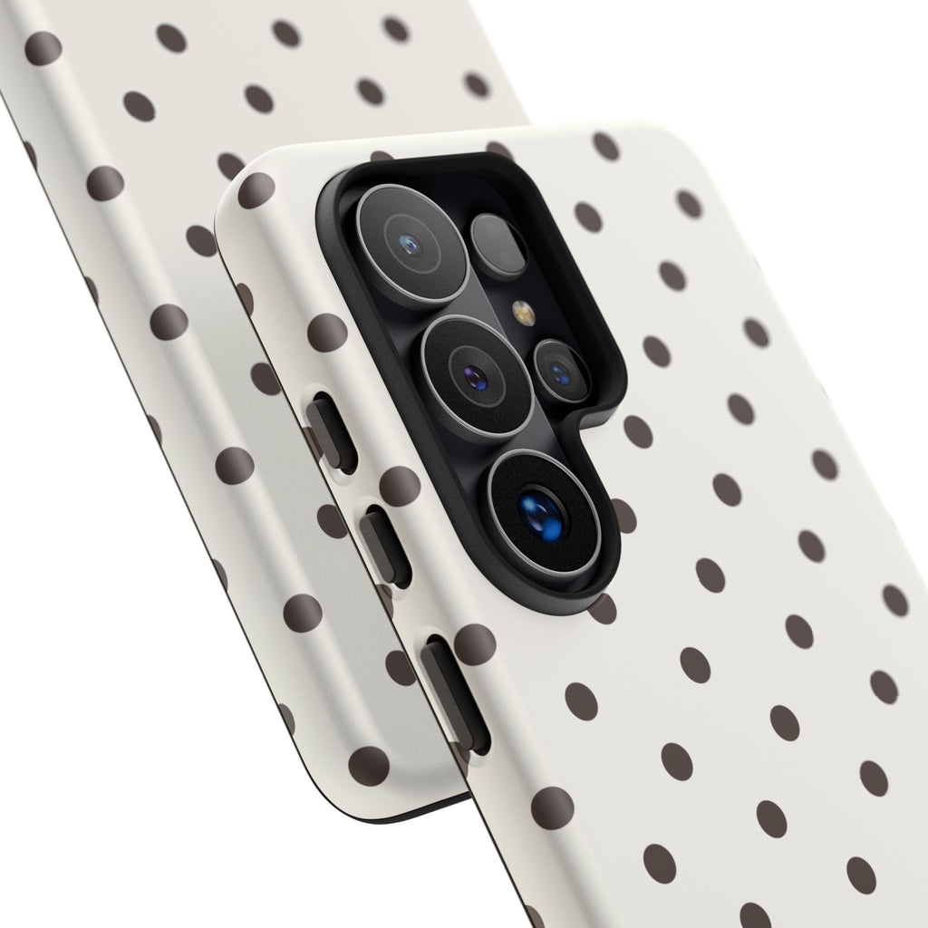 Creamy Mocha Personalised Polka Dot Case
