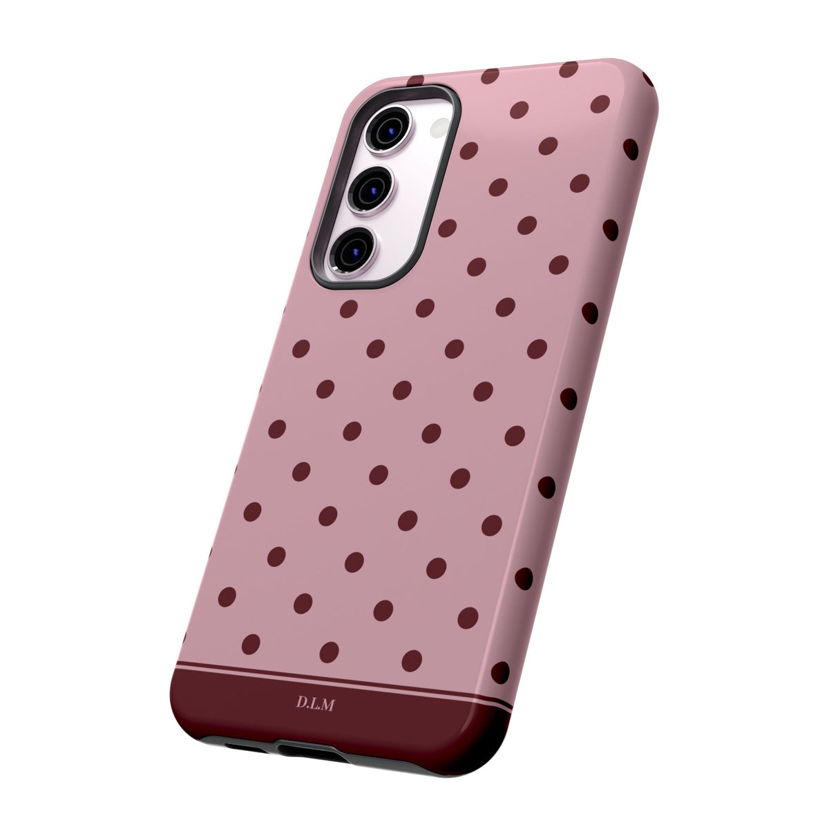 Berry Blush Personalised Polka Dot Case