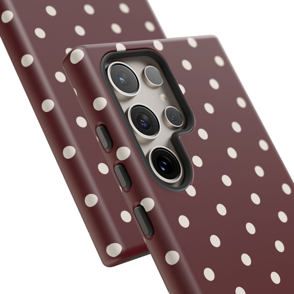 Cranberry Cream Personalised Polka Dot Case