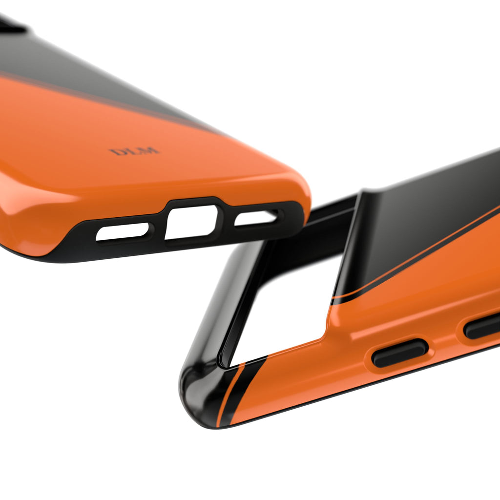 Orange/Black Two Tone Custom Initials Case