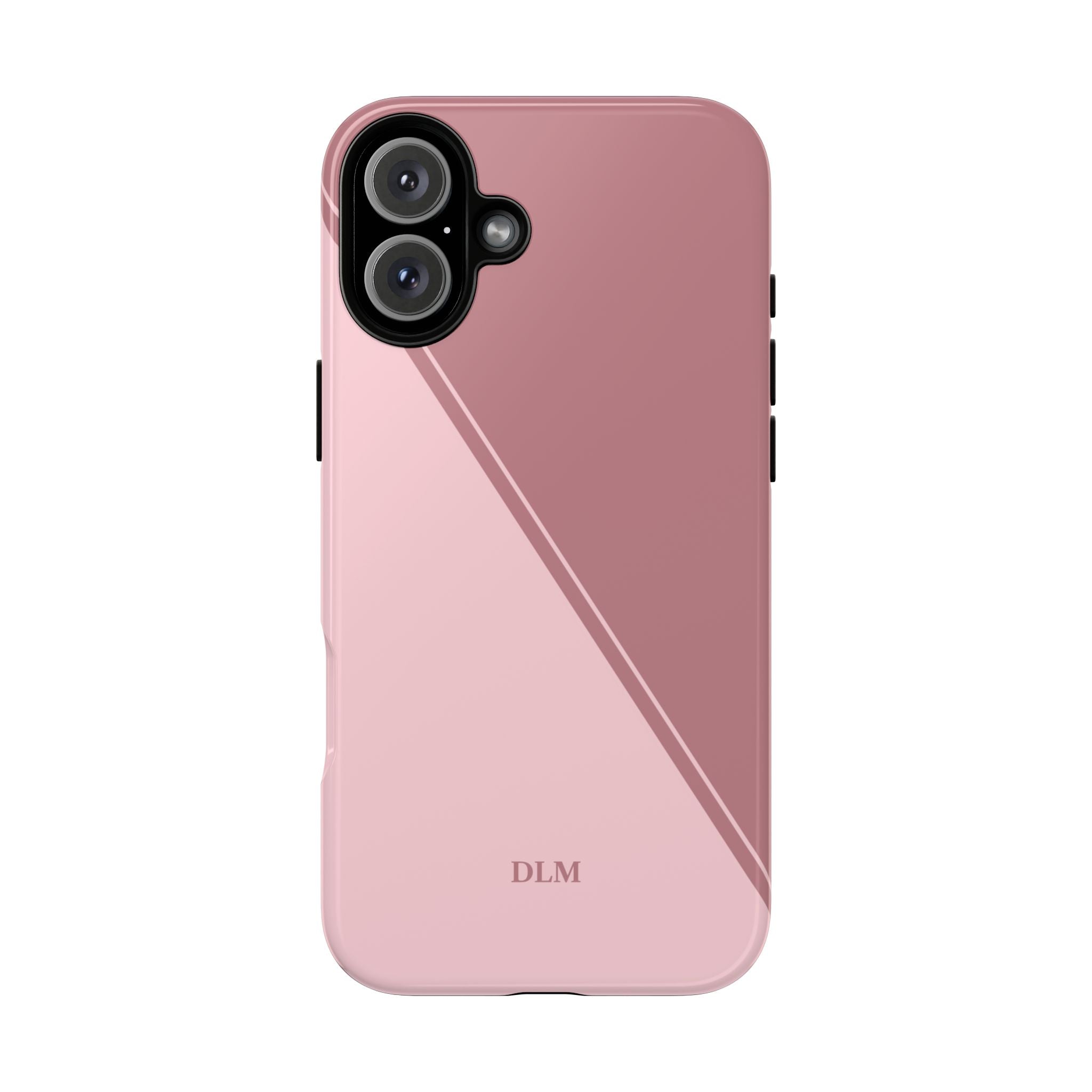 Pinks Two Tone Custom Initials Case