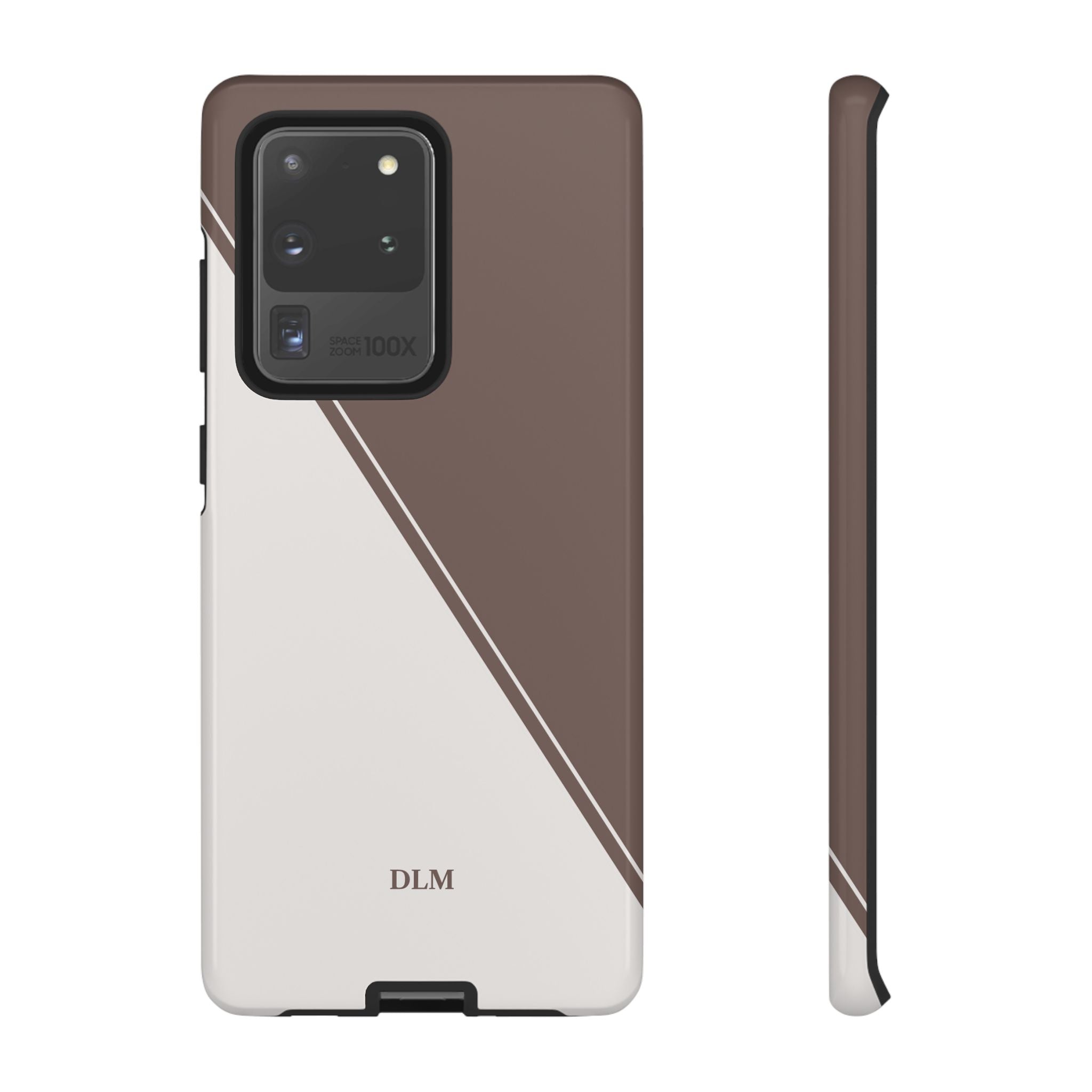 Brown/Cream Two Tone Custom Initials Case