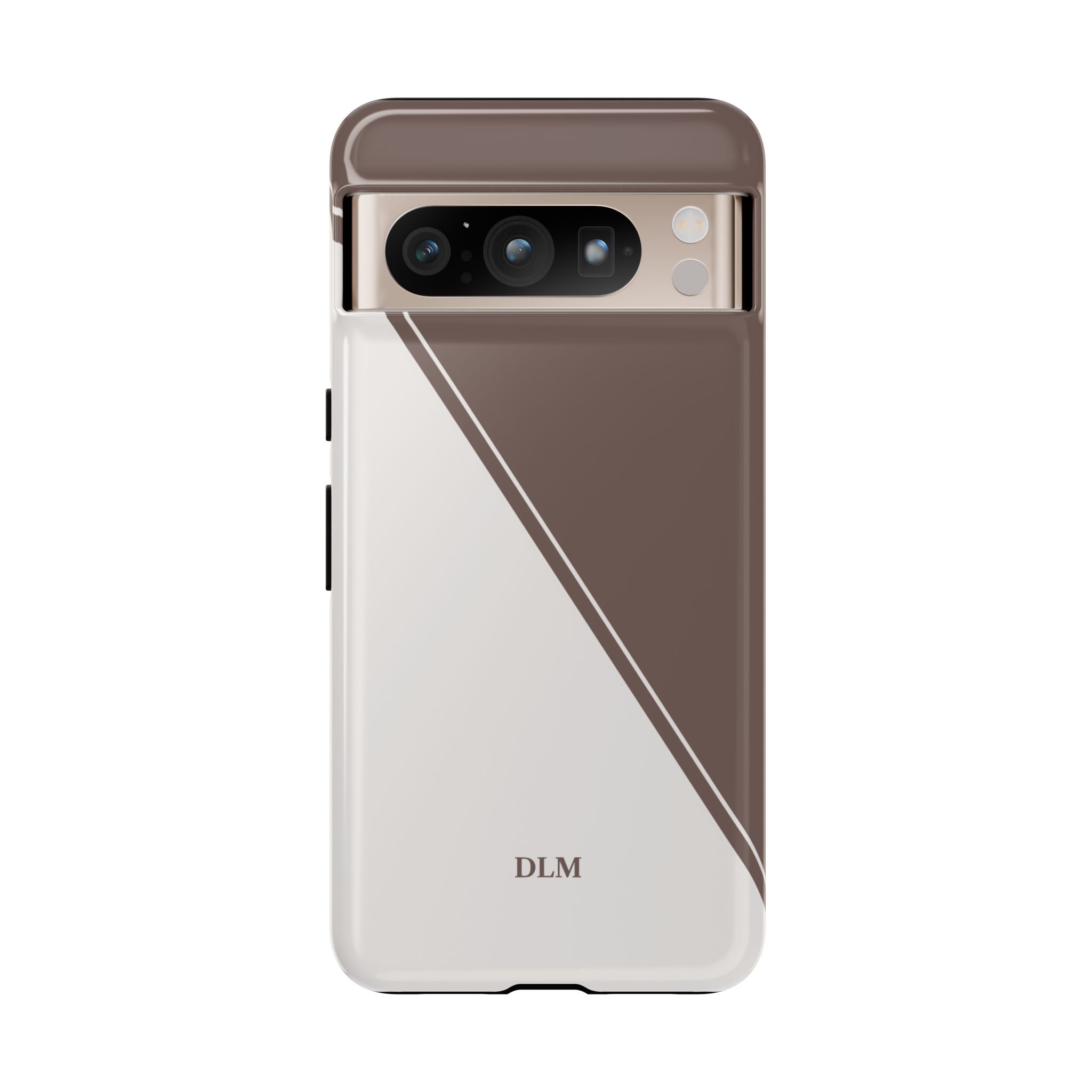 Brown/Cream Two Tone Custom Initials Case