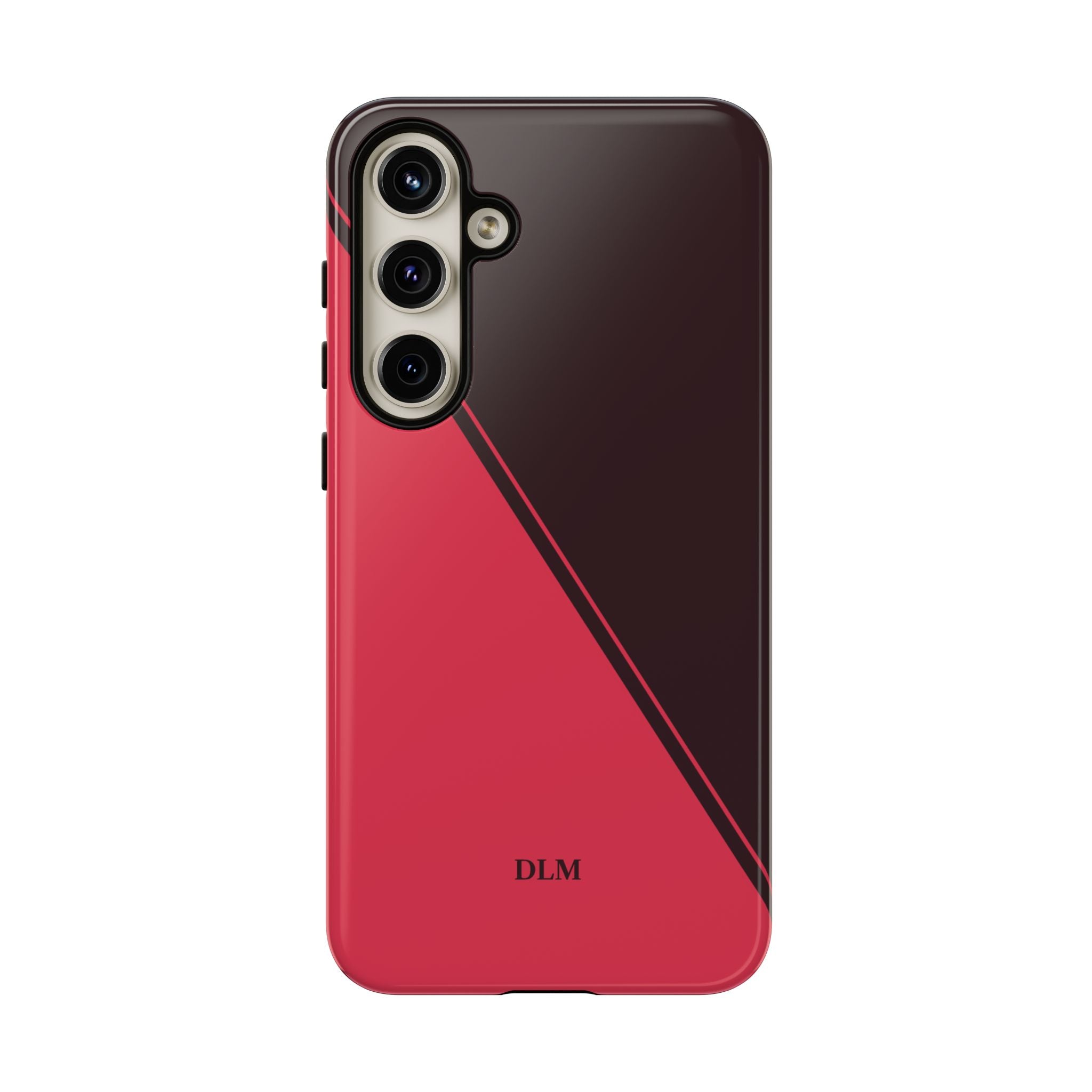 Red/Brown Two Tone Custom Initials Case