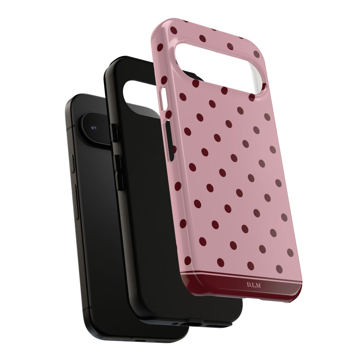 Berry Blush Personalised Polka Dot Case