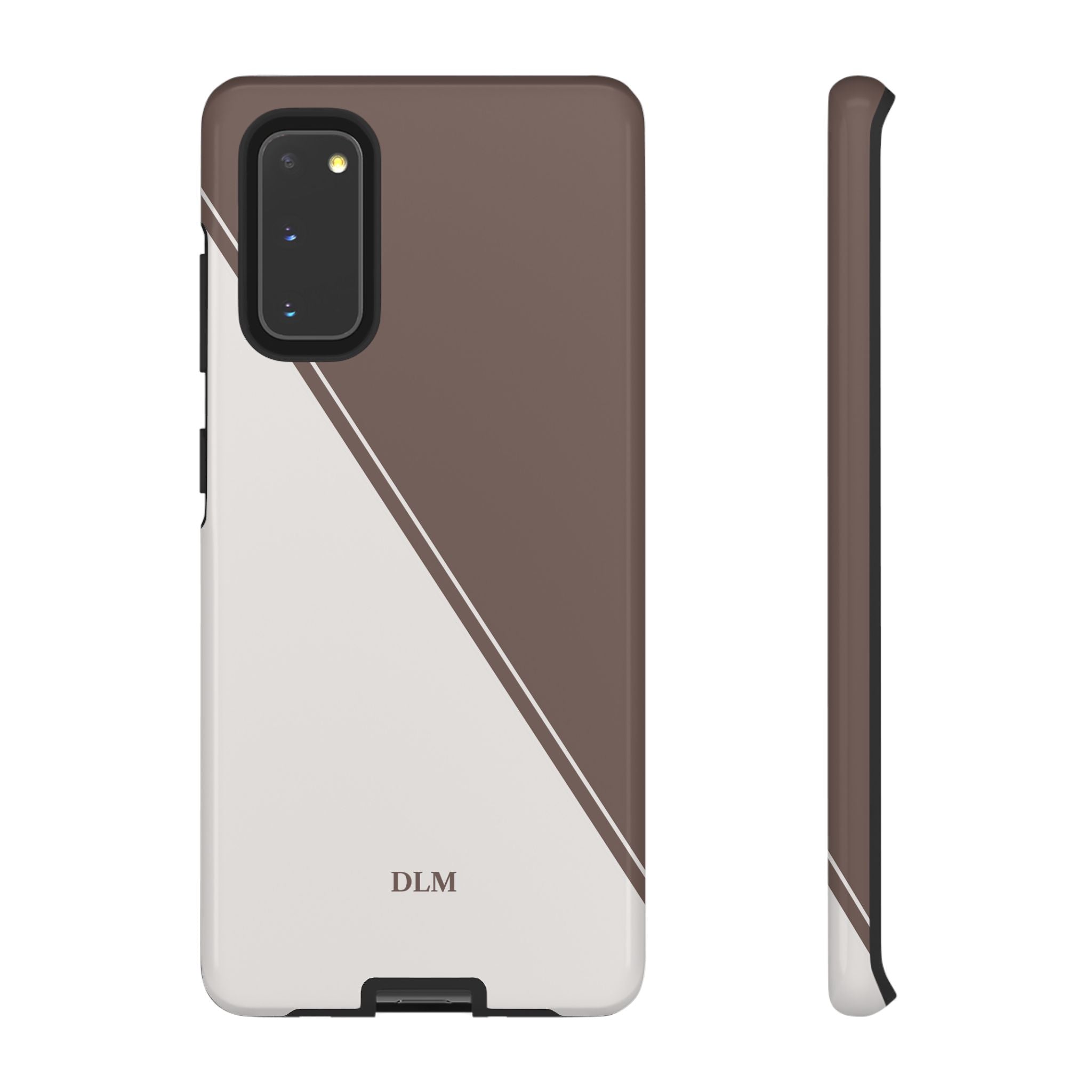 Brown/Cream Two Tone Custom Initials Case