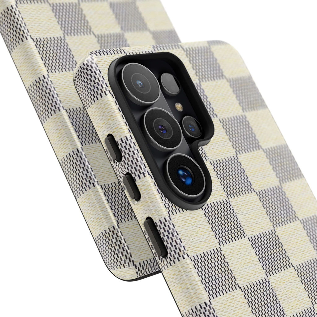 Checkered Cream Phone Case