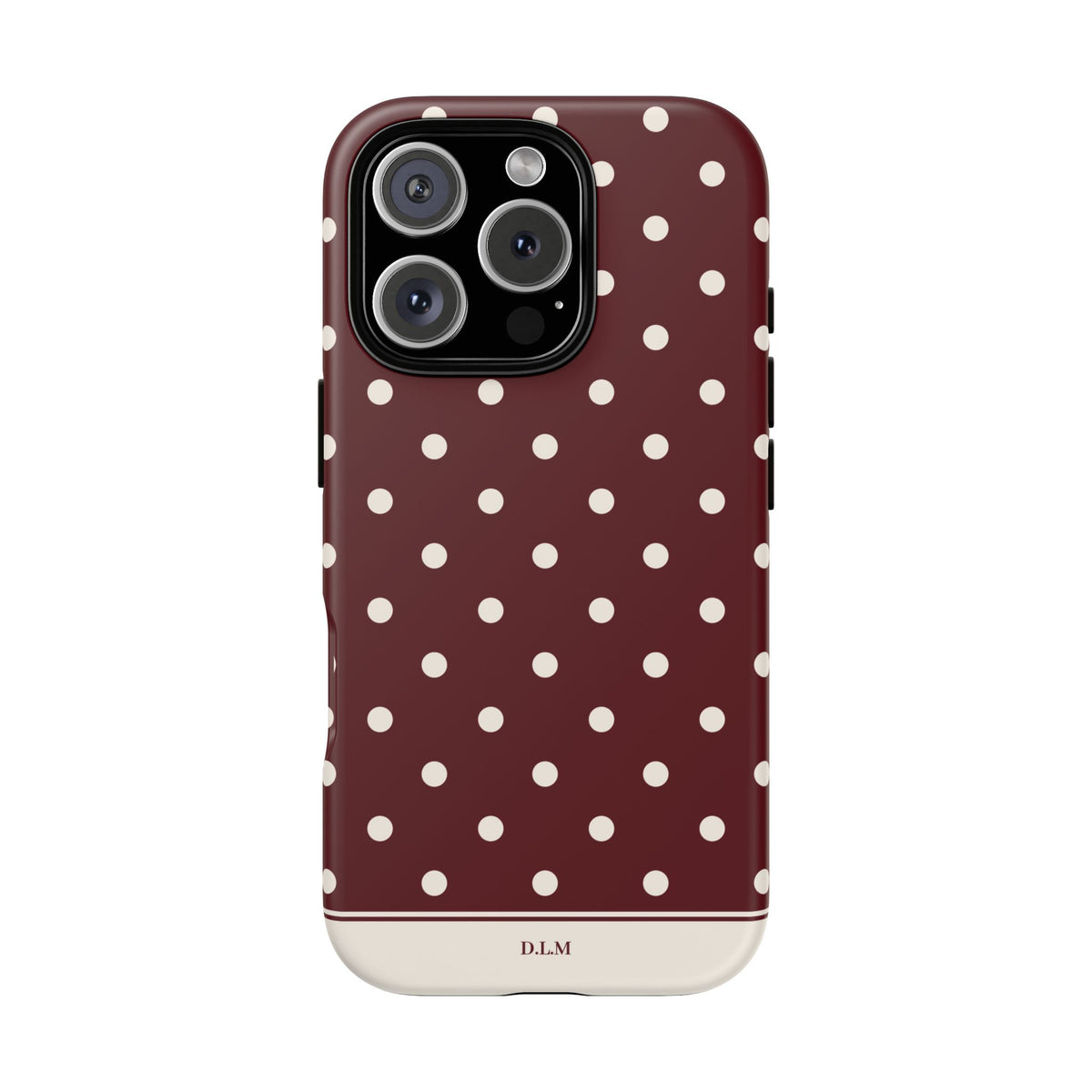 Cranberry Cream Personalised Polka Dot Case