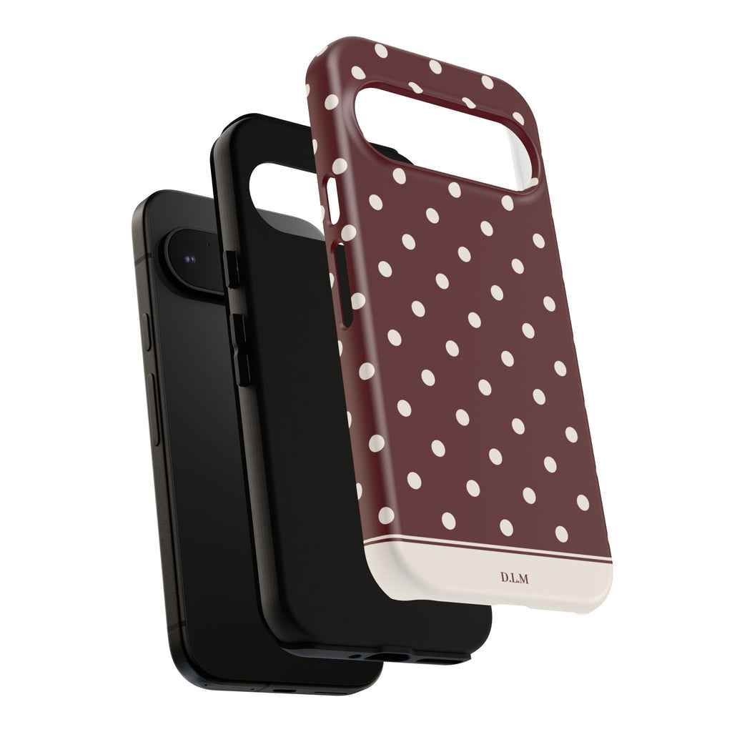 Cranberry Cream Personalised Polka Dot Case