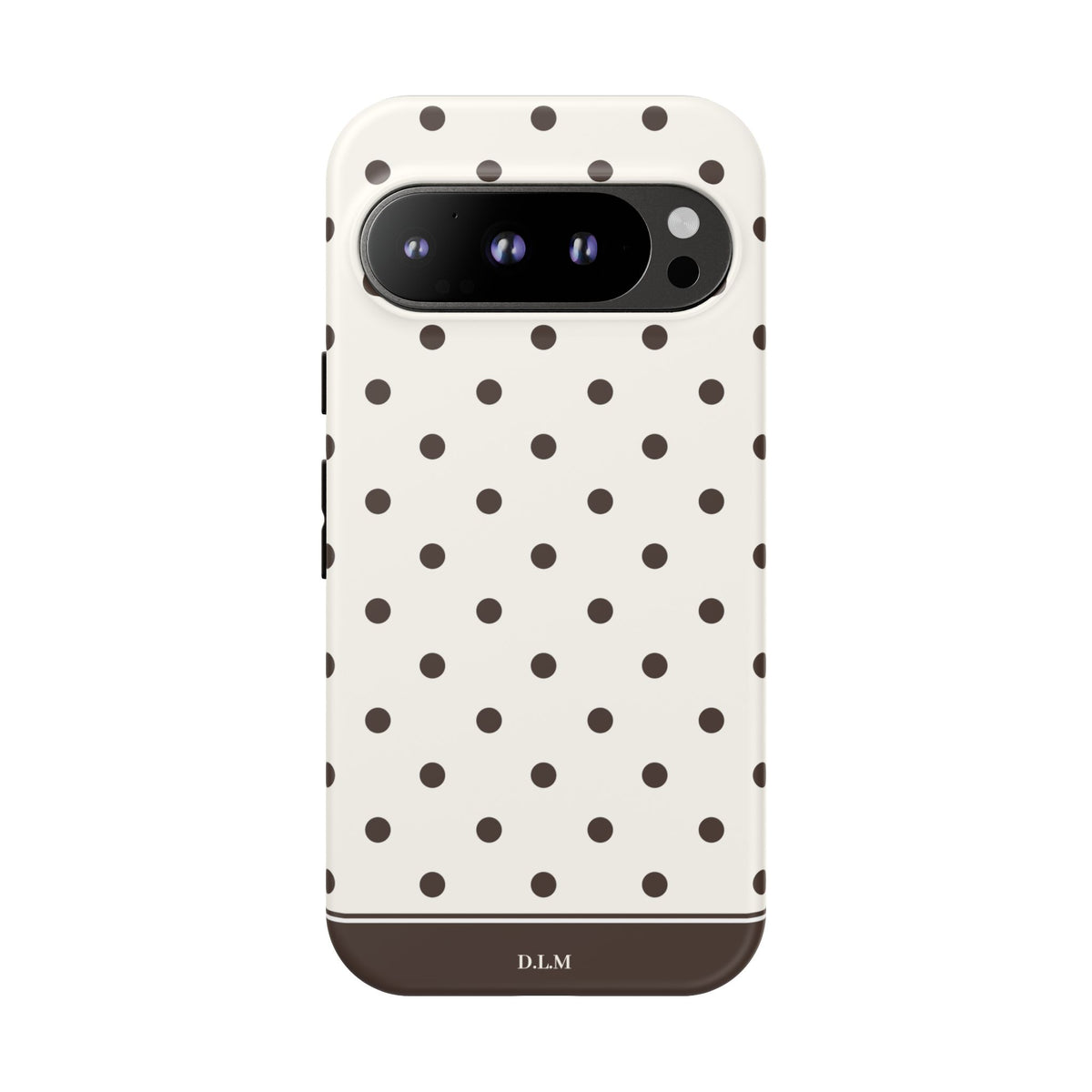 Creamy Mocha Personalised Polka Dot Case