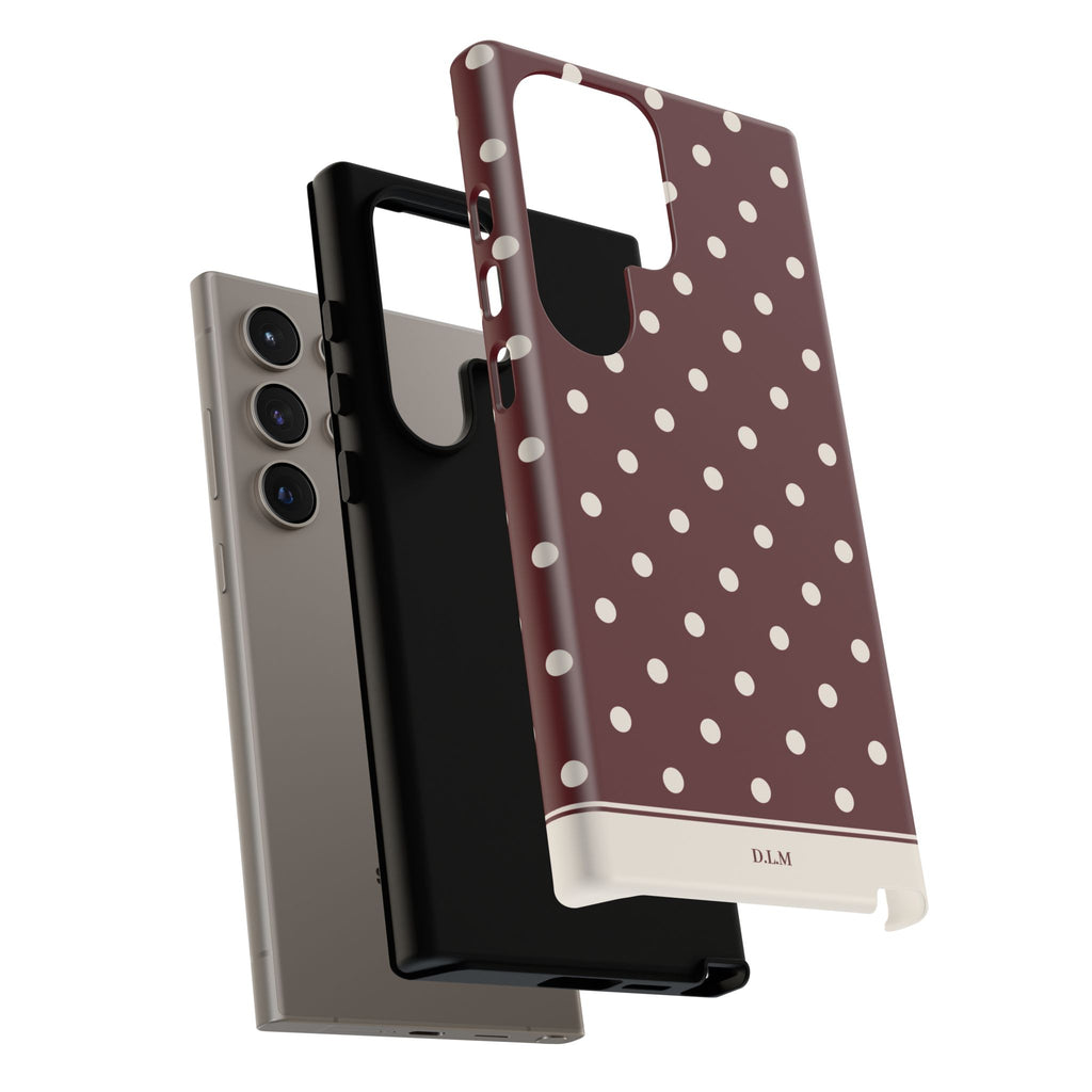 Cranberry Cream Personalised Polka Dot Case