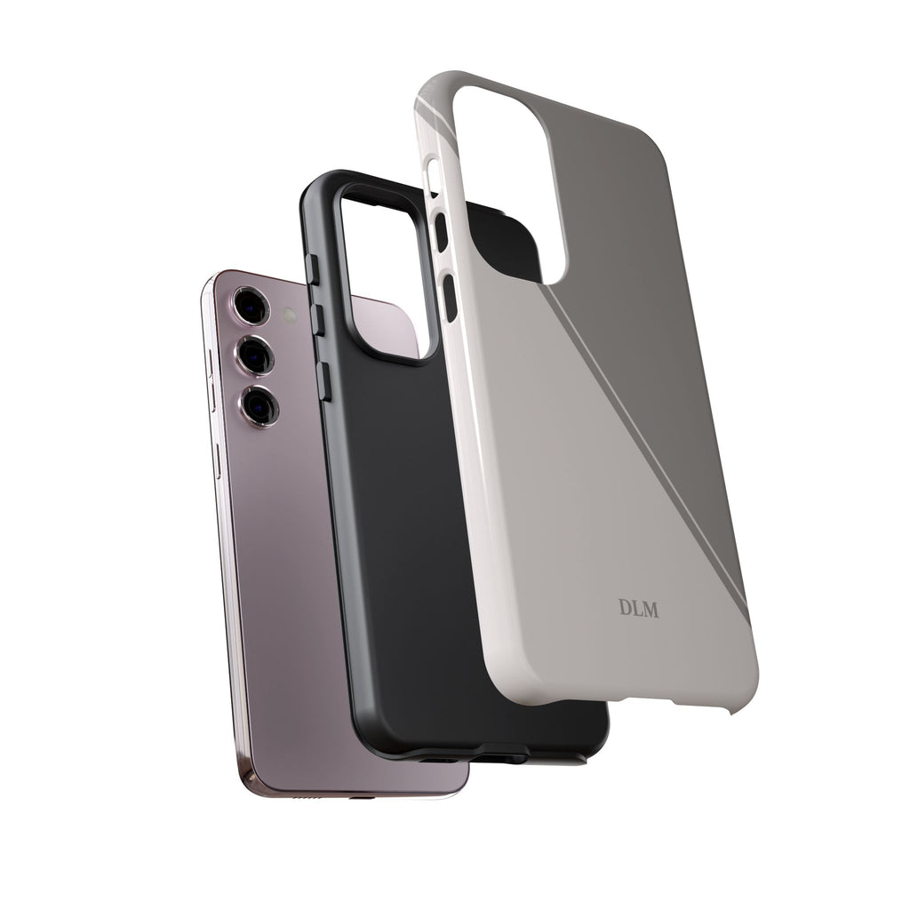 Grey Two Tone Case Custom Initials Case
