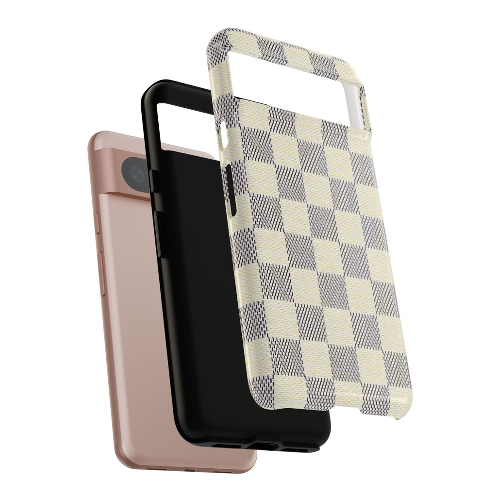 Checkered Cream Phone Case