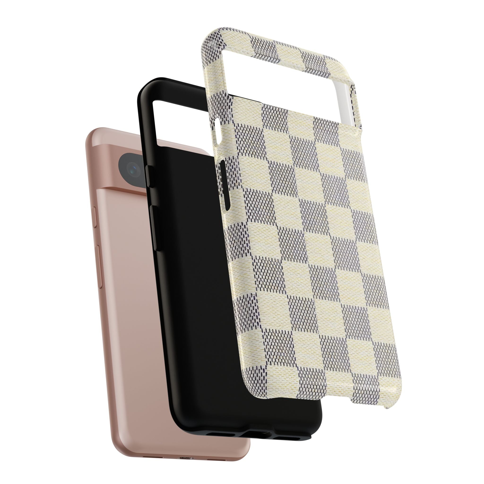 Checkered Cream Phone Case