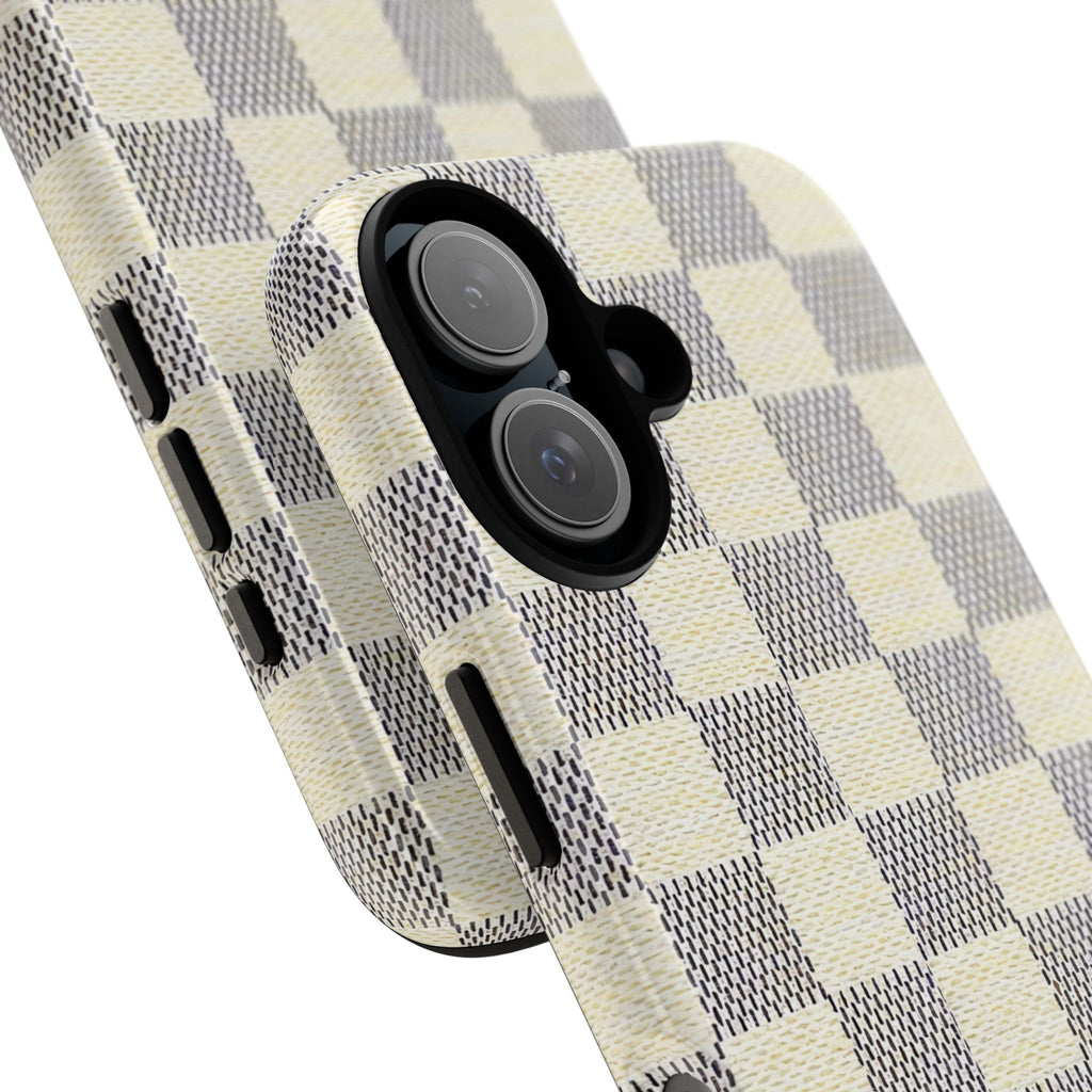 Checkered Cream Phone Case