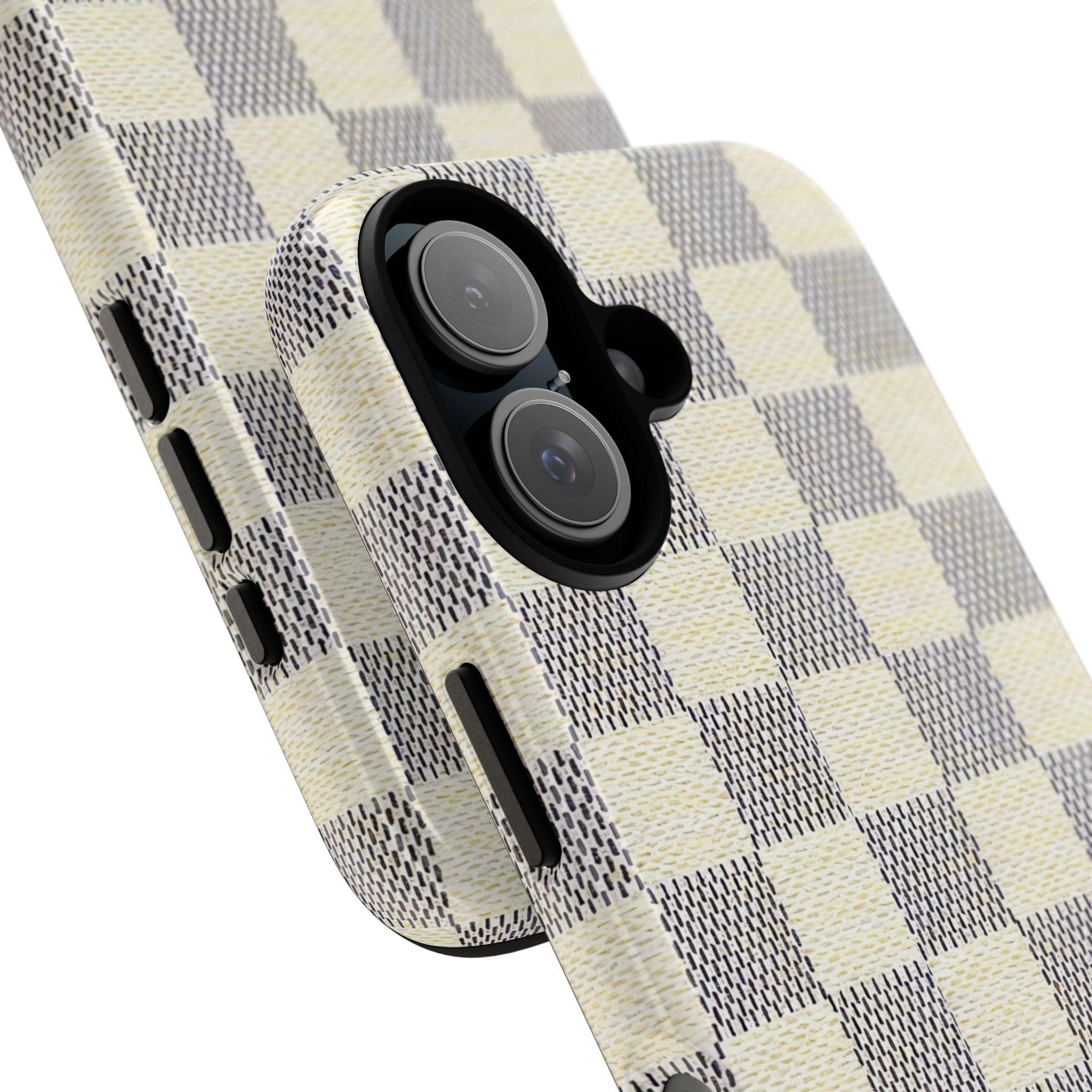 Checkered Cream Phone Case