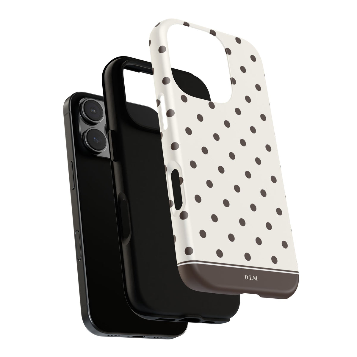 Creamy Mocha Personalised Polka Dot Case