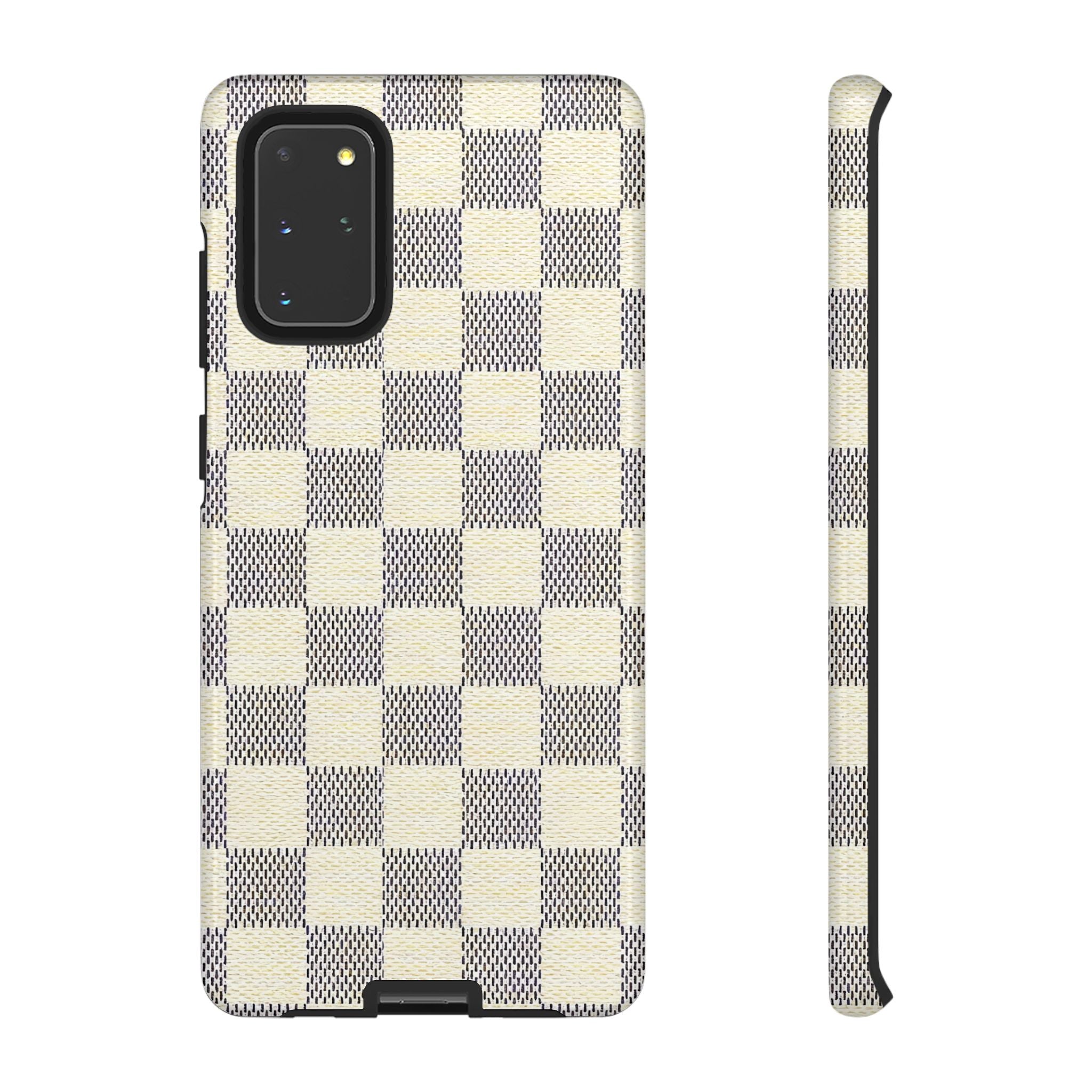 Checkered Cream Phone Case