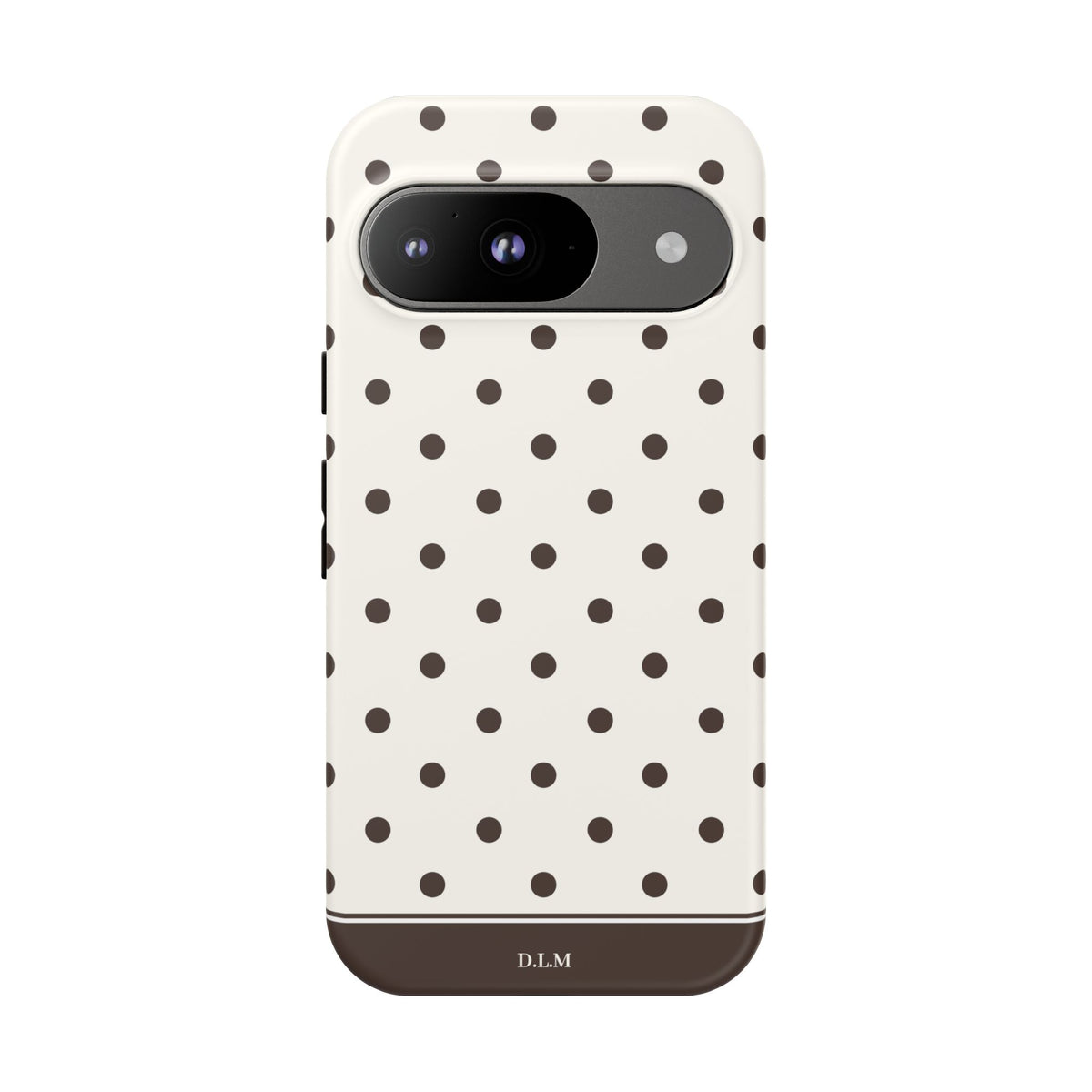 Creamy Mocha Personalised Polka Dot Case