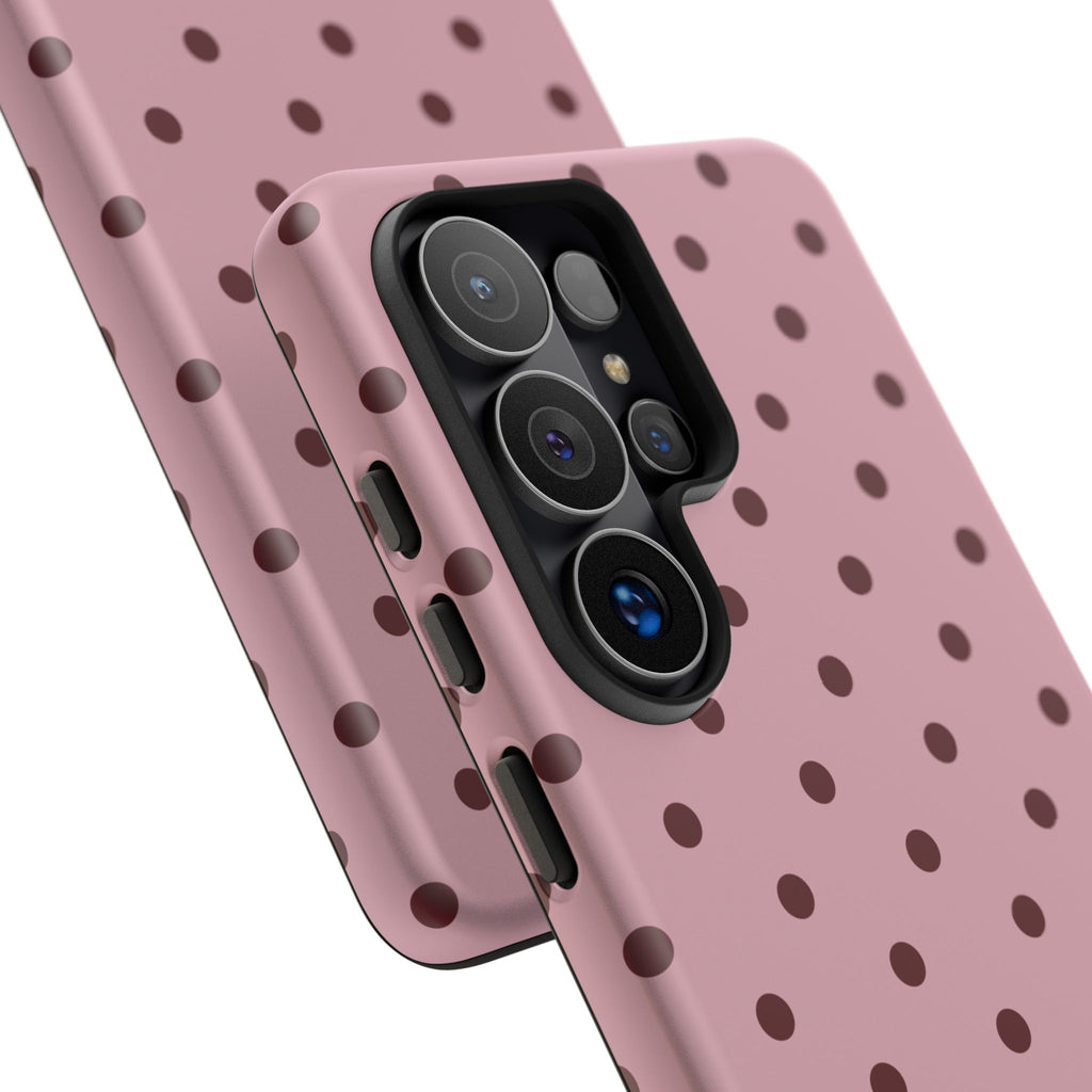 Berry Blush Personalised Polka Dot Case